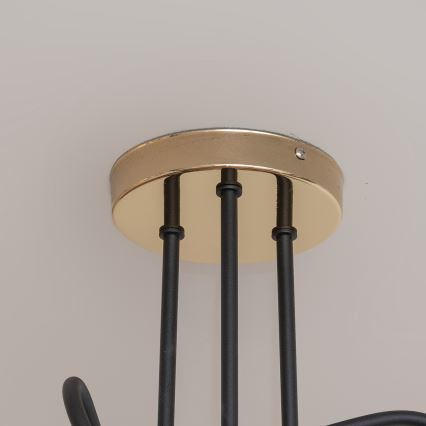 Pintakiinnitteinen kattokruunu OXFORD 3xE27/15W/230V kulta/musta