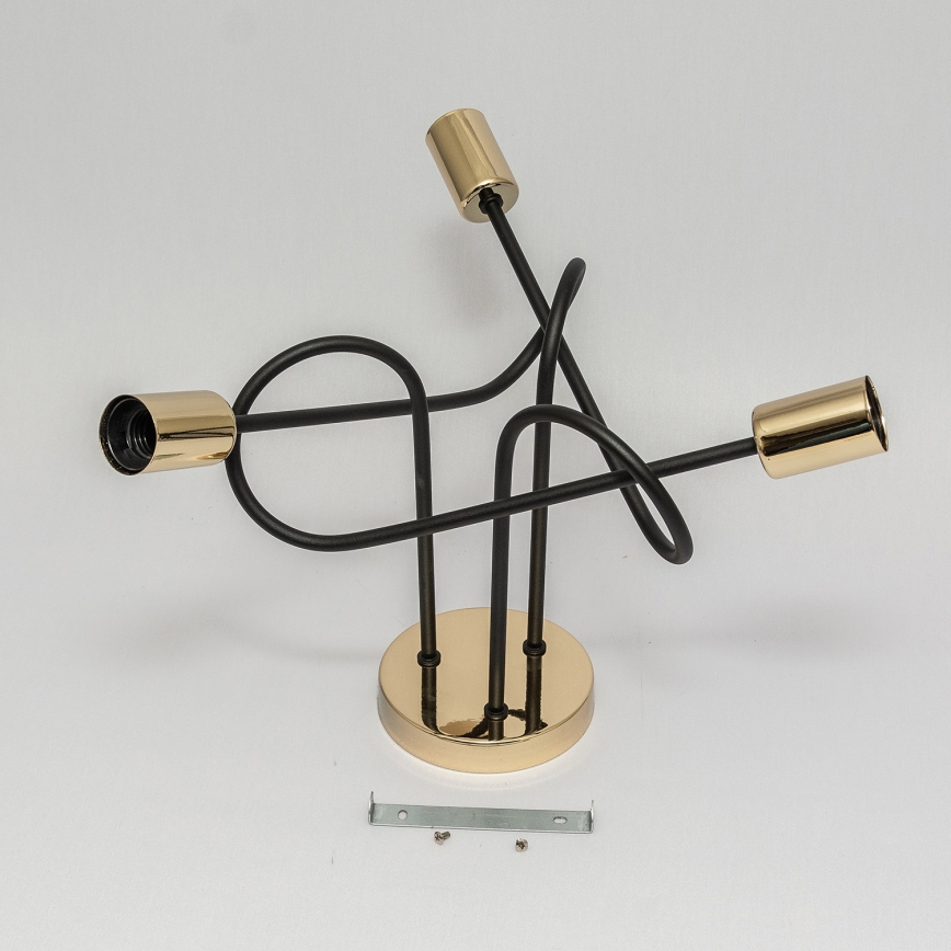 Pintakiinnitteinen kattokruunu OXFORD 3xE27/15W/230V kulta/musta