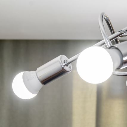 Pintakiinnitteinen kattokruunu OXFORD 5xE27/15W/230V kiiltävä kromi