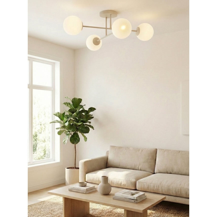 Pintakiinnitteinen kattokruunu ROMA 4xE14/10W/230V beige