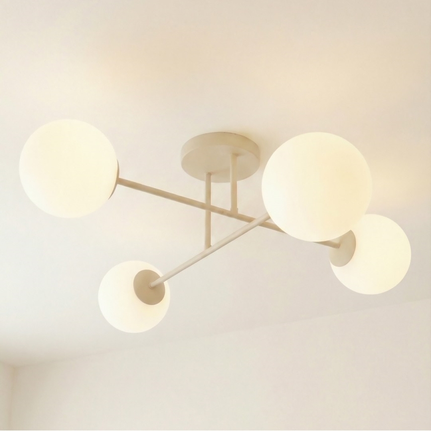 Pintakiinnitteinen kattokruunu ROMA 4xE14/10W/230V beige