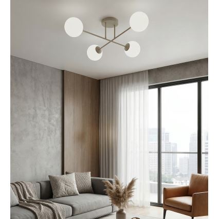 Pintakiinnitteinen kattokruunu ROMA 4xE14/10W/230V beige