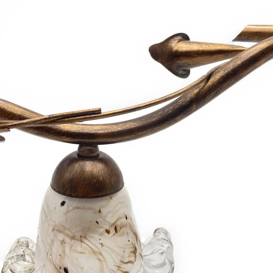 Pintakiinnitteinen kattokruunu ROZETA 3xE14/40W/230V pronssinvärinen