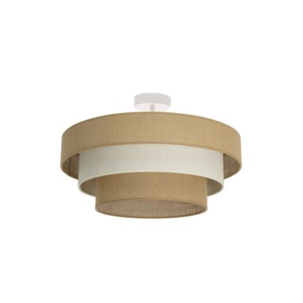 Pintakiinnitteinen kattokruunu WENTA 1xE27/60W/230V halkaisija 50 cm juutti/kerma