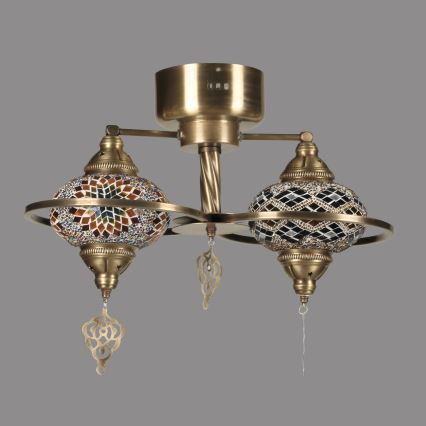 Pintakiinnitteinen kattokruunu YENI 1xE27/40W/230V, pronssi