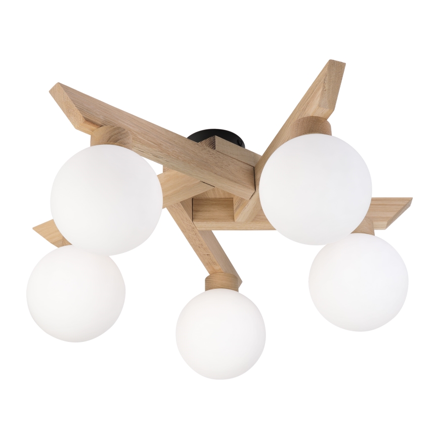 Pintakiinnitteinen kattovalaisin ANTONIO 5xG9/5W/230V tammi/valkoinen