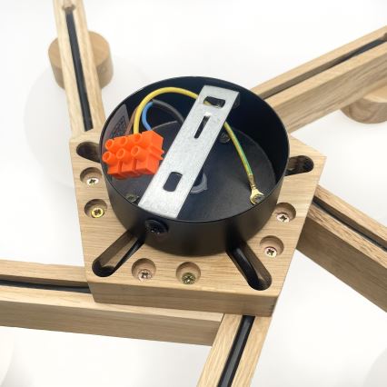 Pintakiinnitteinen kattovalaisin ANTONIO 5xG9/5W/230V tammi/valkoinen