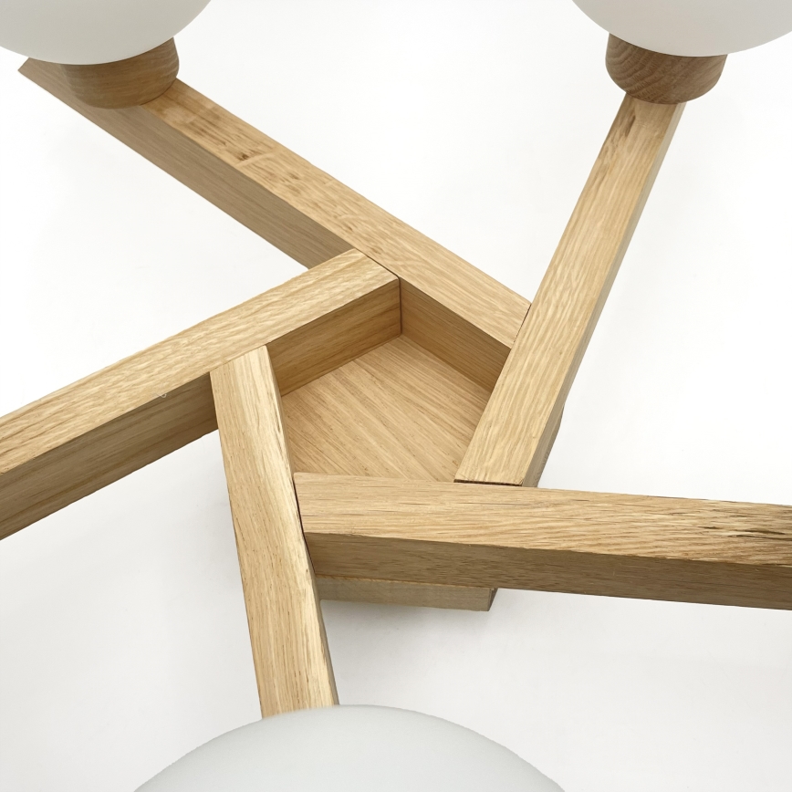 Pintakiinnitteinen kattovalaisin ANTONIO 5xG9/5W/230V tammi/valkoinen