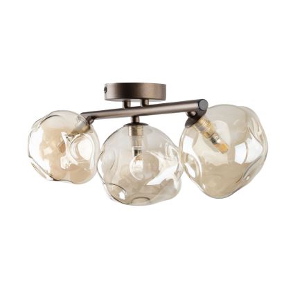 Pintakiinnitteinen kattovalaisin LAVA 3xG9/8W/230V pronssi/savunbeige