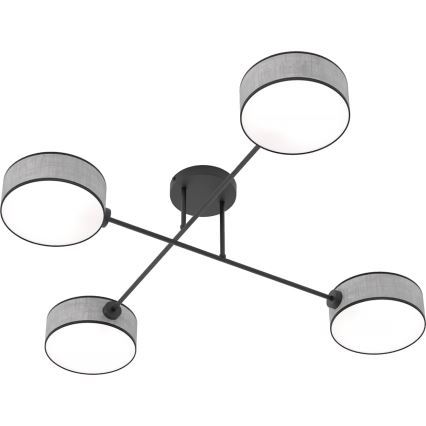 Pintakiinnitteinen kattovalaisin MAGA 4xE14/10W/230V harmaa