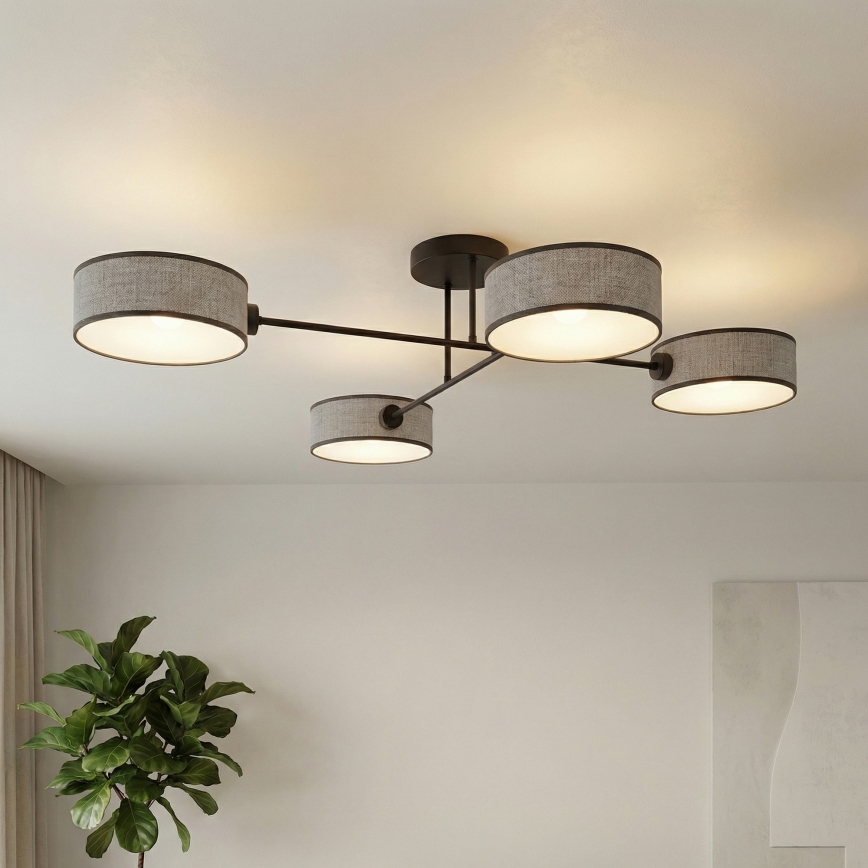 Pintakiinnitteinen kattovalaisin MAGA 4xE14/10W/230V harmaa