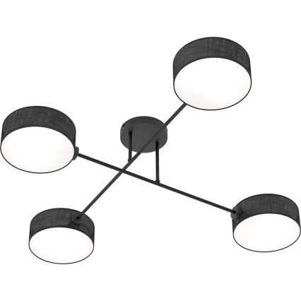 Pintakiinnitteinen kattovalaisin MAGA 4xE14/10W/230V musta