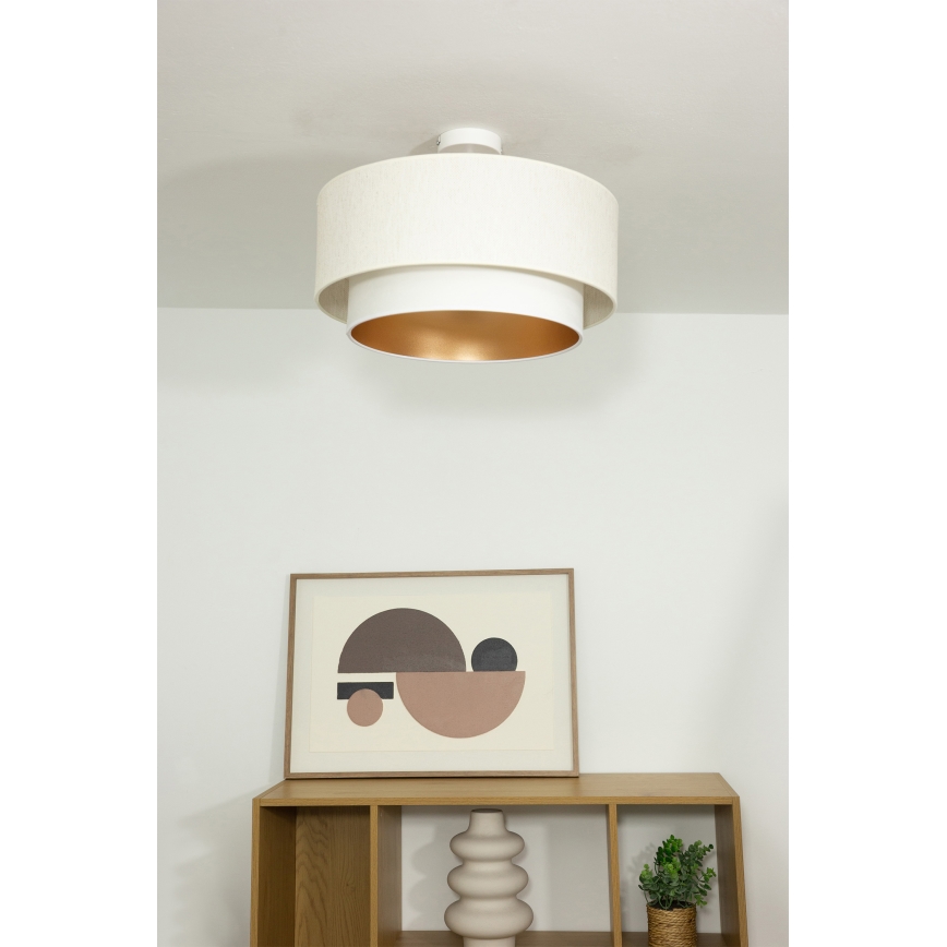 Pintakiinnitteinen kattovalaisin NATIA 1xE27/60W/230V, halkaisija 45 cm, valkoinen