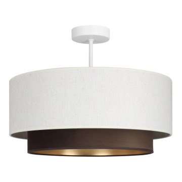 Pintakiinnitteinen kattovalaisin NATIA 1xE27/60W/230V, halkaisija 45 cm, valkoinen/ruskea