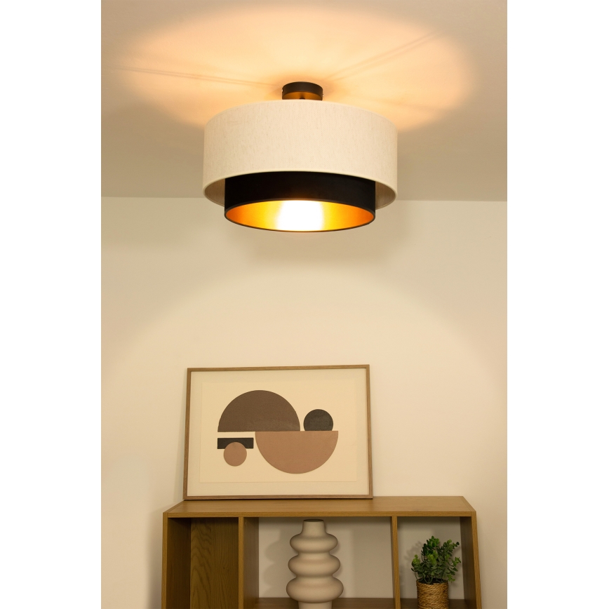Pintakiinnitteinen kattovalaisin NATIA 1xE27/60W/230V Ø 45 cm valkoinen/musta