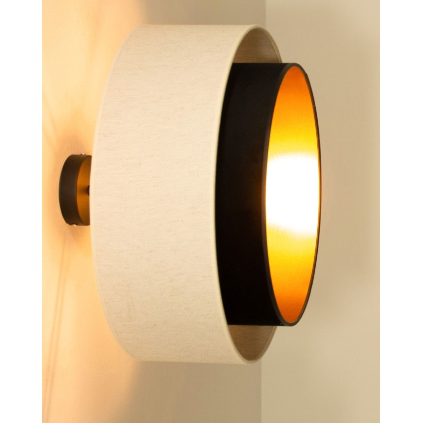 Pintakiinnitteinen kattovalaisin NATIA 1xE27/60W/230V Ø 45 cm valkoinen/musta