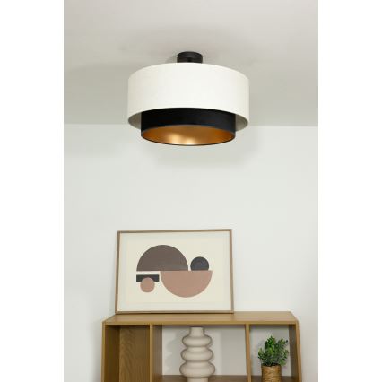 Pintakiinnitteinen kattovalaisin NATIA 1xE27/60W/230V Ø 45 cm valkoinen/musta