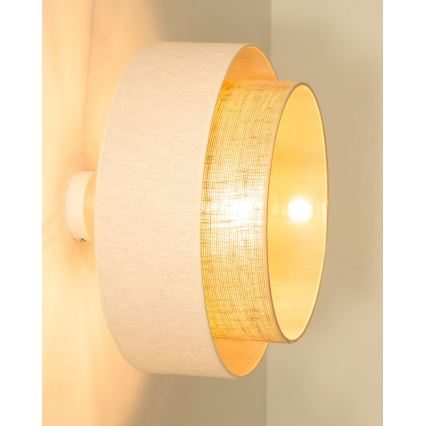 Pintakiinnitteinen kattovalaisin NATIA 1xE27/60W/230V Ø 45 cm valkoinen/ruskea