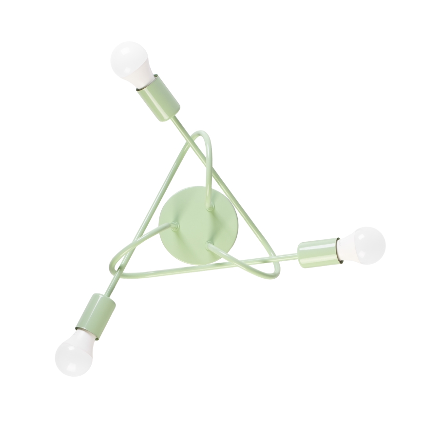 Pintakiinnitteinen kattovalaisin OXFORD 3xE27/15W/230V vihreä