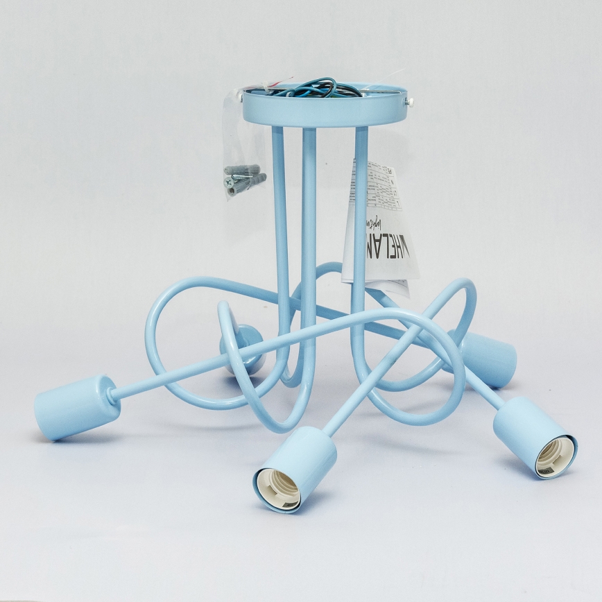 Pintakiinnitteinen kattovalaisin OXFORD 5xE27/15W/230V sininen