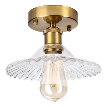 Pintakiinnitteinen kattovalaisin TRISH 1xE27/15W/230V kulta/kirkas