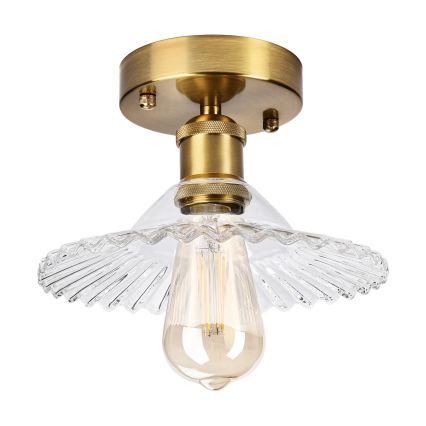 Pintakiinnitteinen kattovalaisin TRISH 1xE27/15W/230V kulta/kirkas