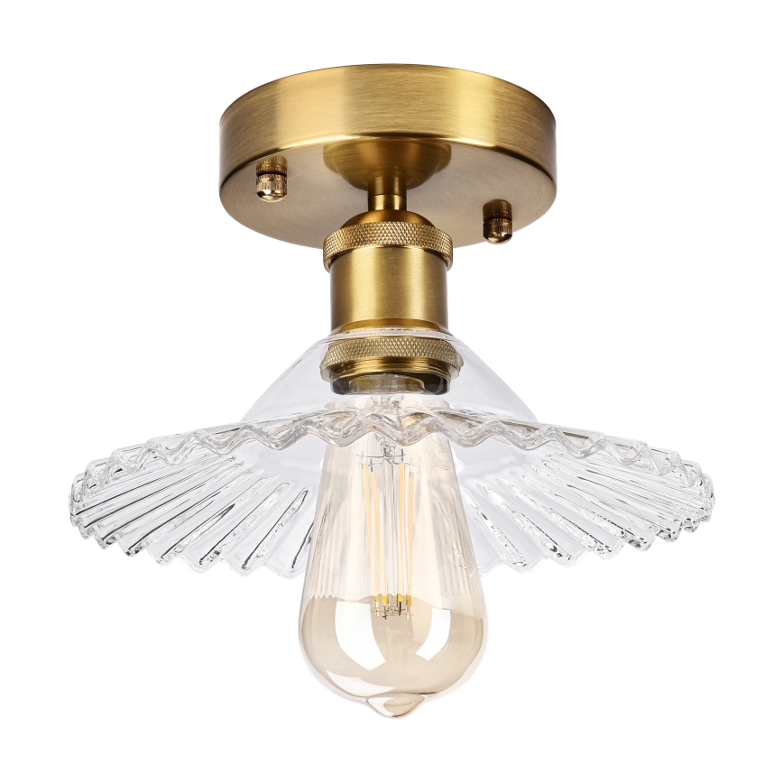 Pintakiinnitteinen kattovalaisin TRISH 1xE27/15W/230V kulta/kirkas