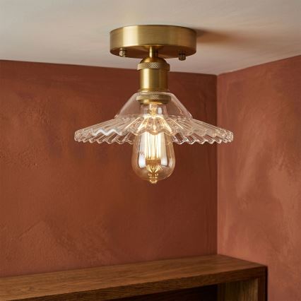 Pintakiinnitteinen kattovalaisin TRISH 1xE27/15W/230V kulta/kirkas