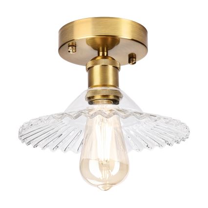 Pintakiinnitteinen kattovalaisin TRISH 1xE27/15W/230V kulta/kirkas