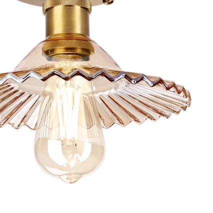 Pintakiinnitteinen kattovalaisin TRISH 1xE27/15W/230V kultainen/savunbeige