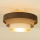 Pintakiinnitteinen kattovalaisin WENTA 1xE27/60W/230V halkaisija 50 cm ruskea/juutti/beige