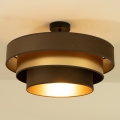 Pintakiinnitteinen kattovalaisin WENTA 1xE27/60W/230V, halkaisija 50 cm, ruskea/kultainen