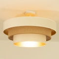 Pintakiinnitteinen kattovalaisin WENTA 1xE27/60W/230V Ø 50 cm beige/juutti