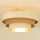 Pintakiinnitteinen kattovalaisin WENTA 1xE27/60W/230V Ø 50 cm beige/juutti