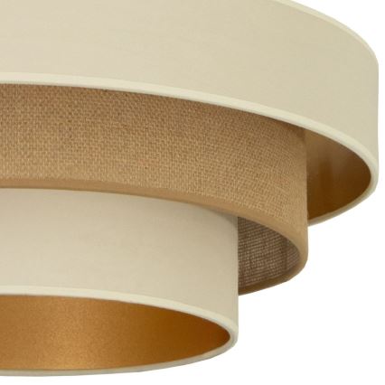 Pintakiinnitteinen kattovalaisin WENTA 1xE27/60W/230V Ø 50 cm beige/juutti