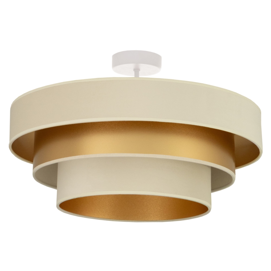 Pintakiinnitteinen kattovalaisin WENTA 1xE27/60W/230V, Ø 50 cm, beige/kultainen