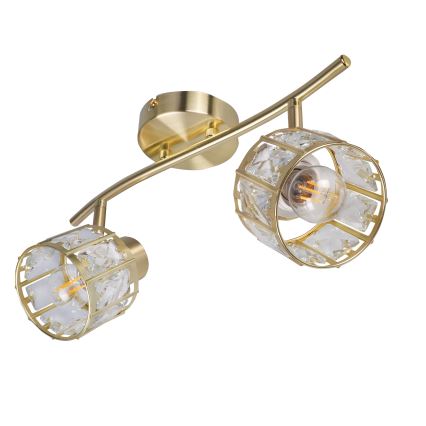 Pintakiinnitteinen kattovalaisin ZAHARA 2xE27/10W/230V, kultainen