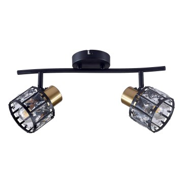 Pintakiinnitteinen kattovalaisin ZAHARA 2xE27/10W/230V musta