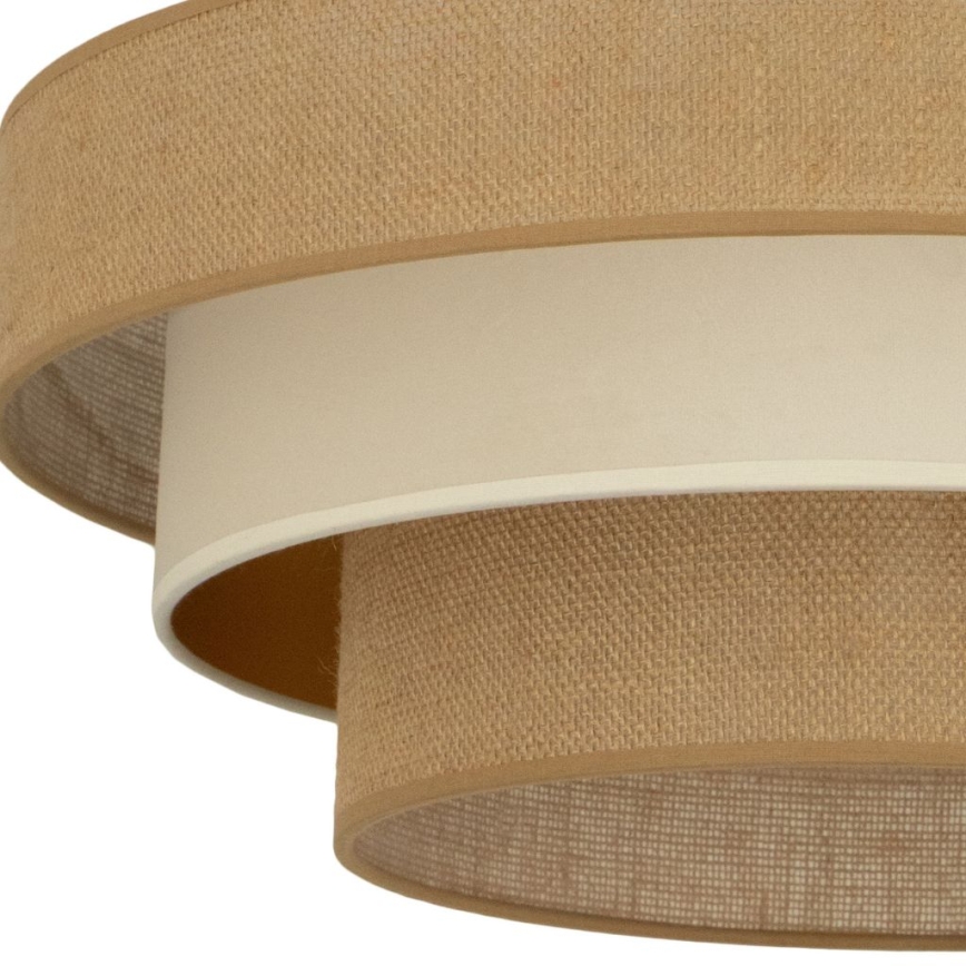 Pintakiinnitteinen WENTA-kattovalaisin, 1x E27 (maks. 60 W), 230 V, Ø 50 cm, juuttivarjostin, beige