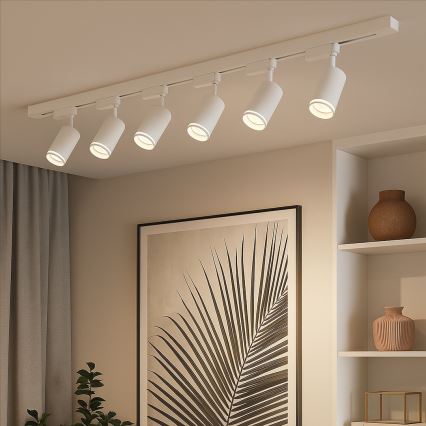 PIPE-kiskojärjestelmän kohdevalaisin 6xGU10/10W/230V, valkoinen