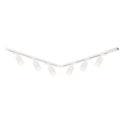 PIPE-kiskojärjestelmän kohdevalaisin 6xGU10/10W/230V, valkoinen