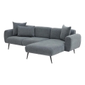 PISA L-mallinen kulmasohva, harmaa, oikeakätinen