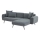 PISA L-mallinen kulmasohva, harmaa, oikeakätinen