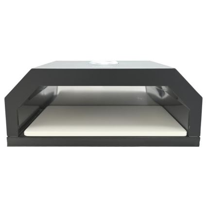 Pizzauuni lämpömittarilla 40x34,5x16 cm musta