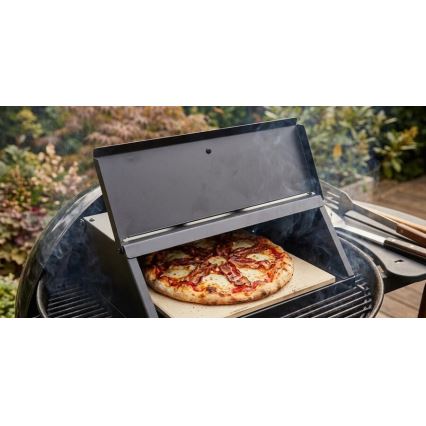 Pizzauuni ovella ja lämpömittarilla 40x35,5x21 cm musta