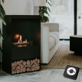 Planika - BIO-takka kaukosäätimellä 83,5x48 cm 2,5kW/230V musta