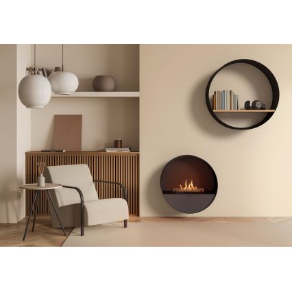 Planika - BIO-takka kaukosäätimellä 72,6x65 cm 2,5kW/230V musta