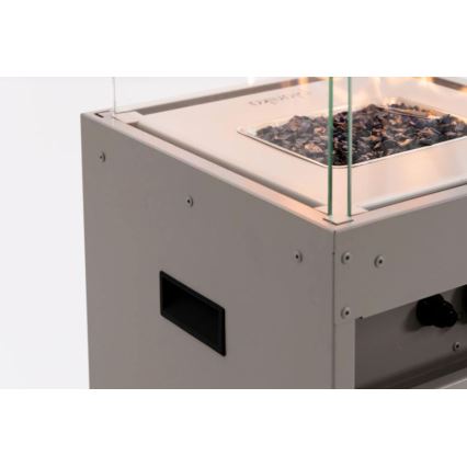 Planika - Ulkotila kaasu takka 142x36 cm 8kW 1xAAA harmaa + suojus