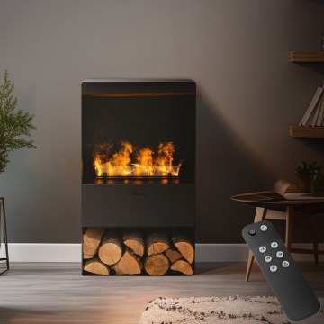 Planika - Höyrytakka kaukosäätimellä 83x48 cm 125W/230V musta