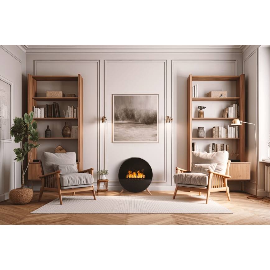 Planika - Höyrytakka kaukosäätimellä 72,9x65,3 cm 125W/230V musta